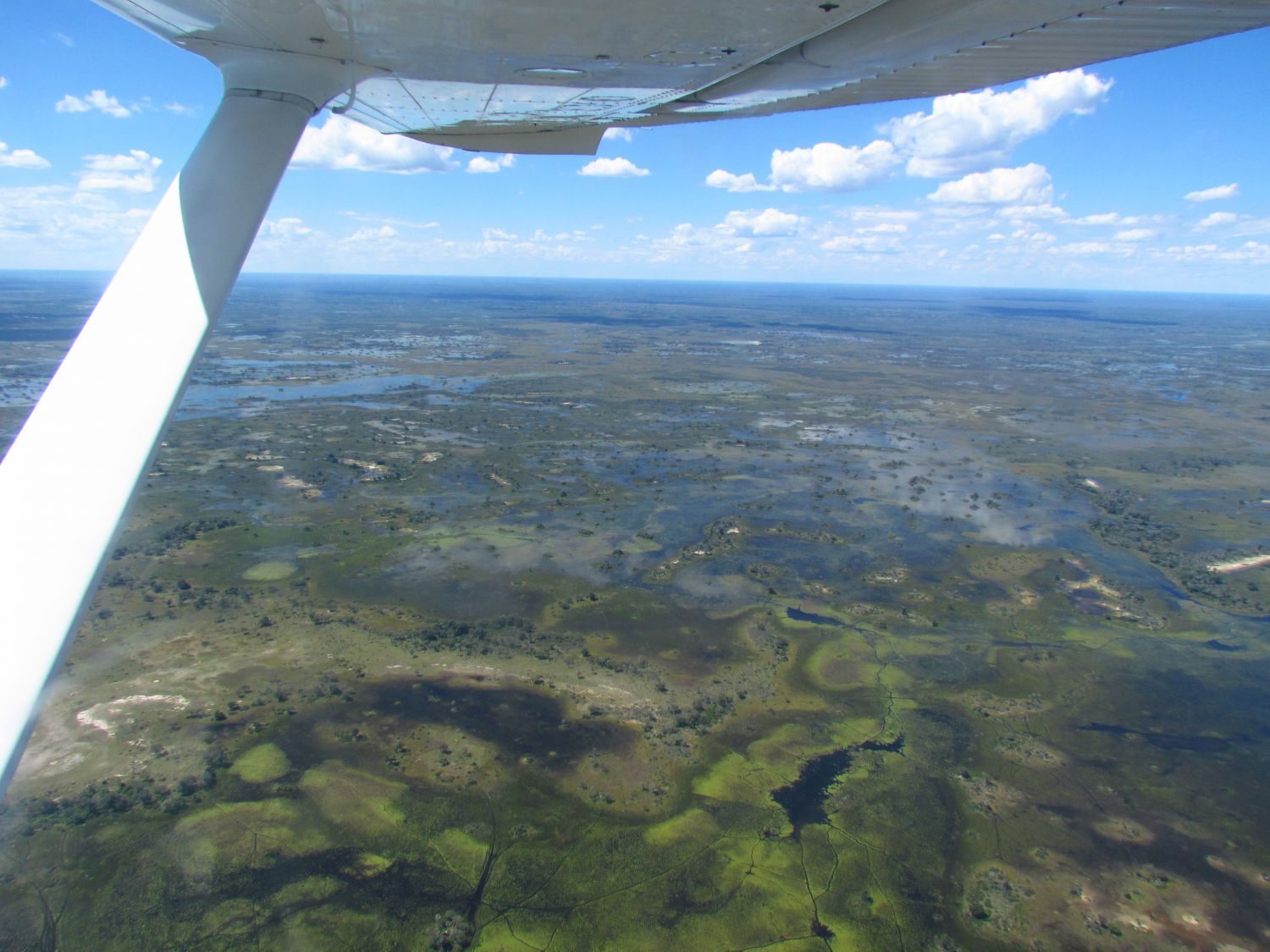 Okavangodelta aus der Luft